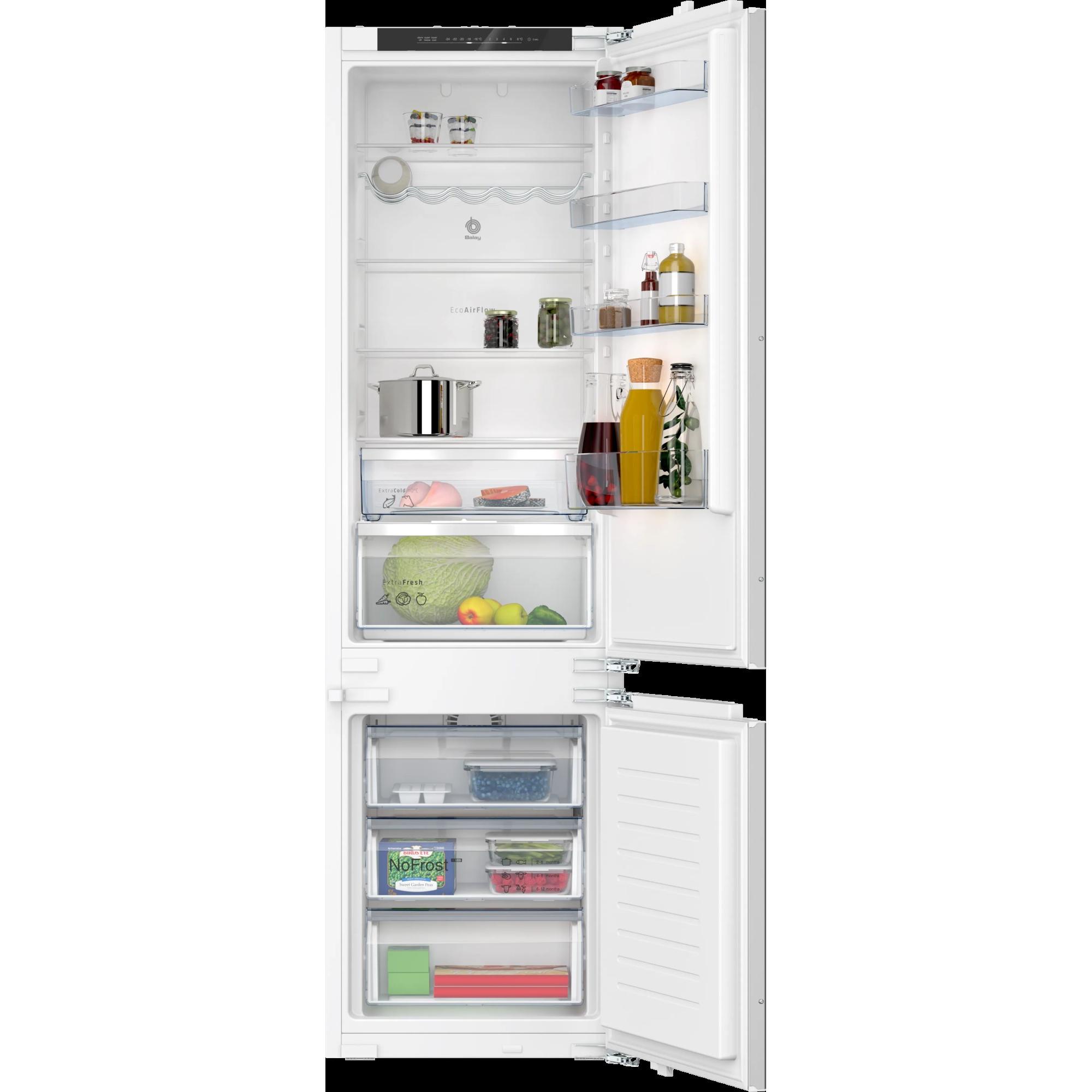 Balay - Frigorífico combi integrable 3KID834F No Frost de 290 L (215 L frigorífico + 75 L congelador), clase D, blanco, altura 193 cm, silencioso 34 dB