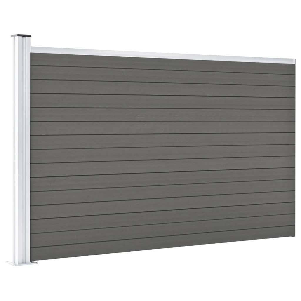 vidaXL Valla de jardín de WPC gris 175x105 cm