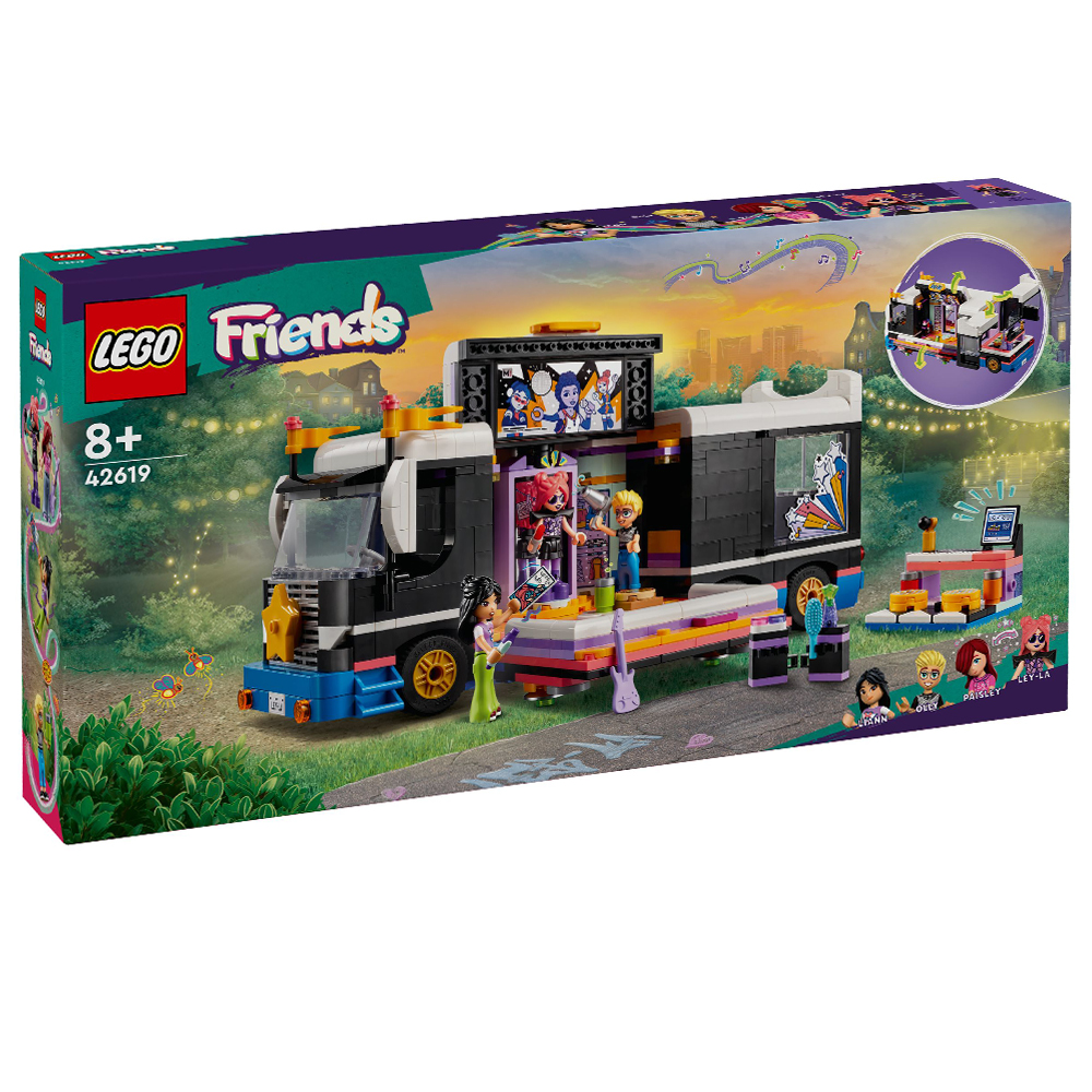 LEGO FRIENDS -  AUTOBÚS DE GIRA MUSICAL, 42619, TIENDA CON LICENCIA OFICIAL, PRODUCTO CON LICENCIA OFICIAL, ENVIO 24-48 HORAS PENÍNSULA, PIEZAS, BLOQUES, BRICKS, JUGUETES, 100% ORIGINAL