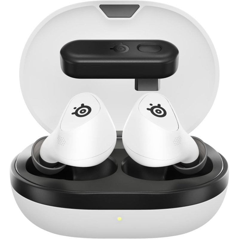 SteelSeries Arctis GameBuds Auriculares Inalámbricos Bluetooth Cancelación de Ruido para PS5 Blancos