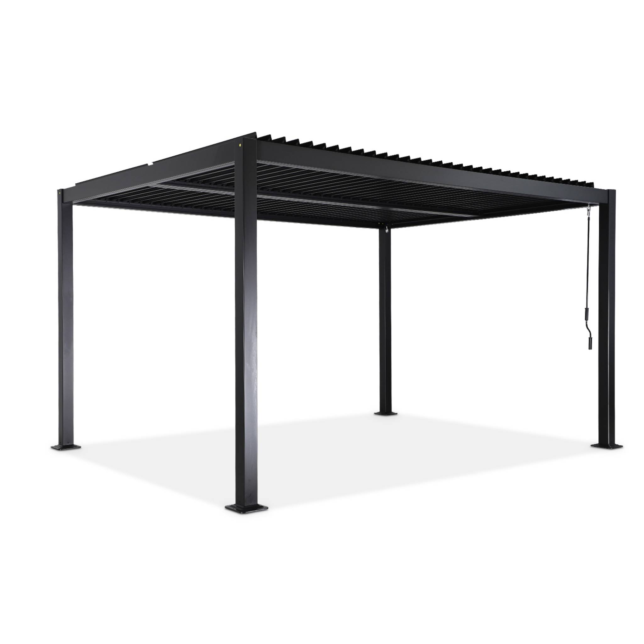 Pérgola bioclimática 3x4m de aluminio y acero con lamas orientables