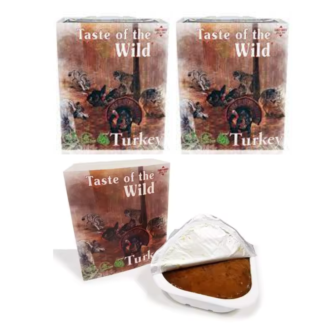 TASTE OF THE WILD con Pavo Pato y Fruta para Perros 390gr (pack de 3 unidades) Comida húmeda para perros