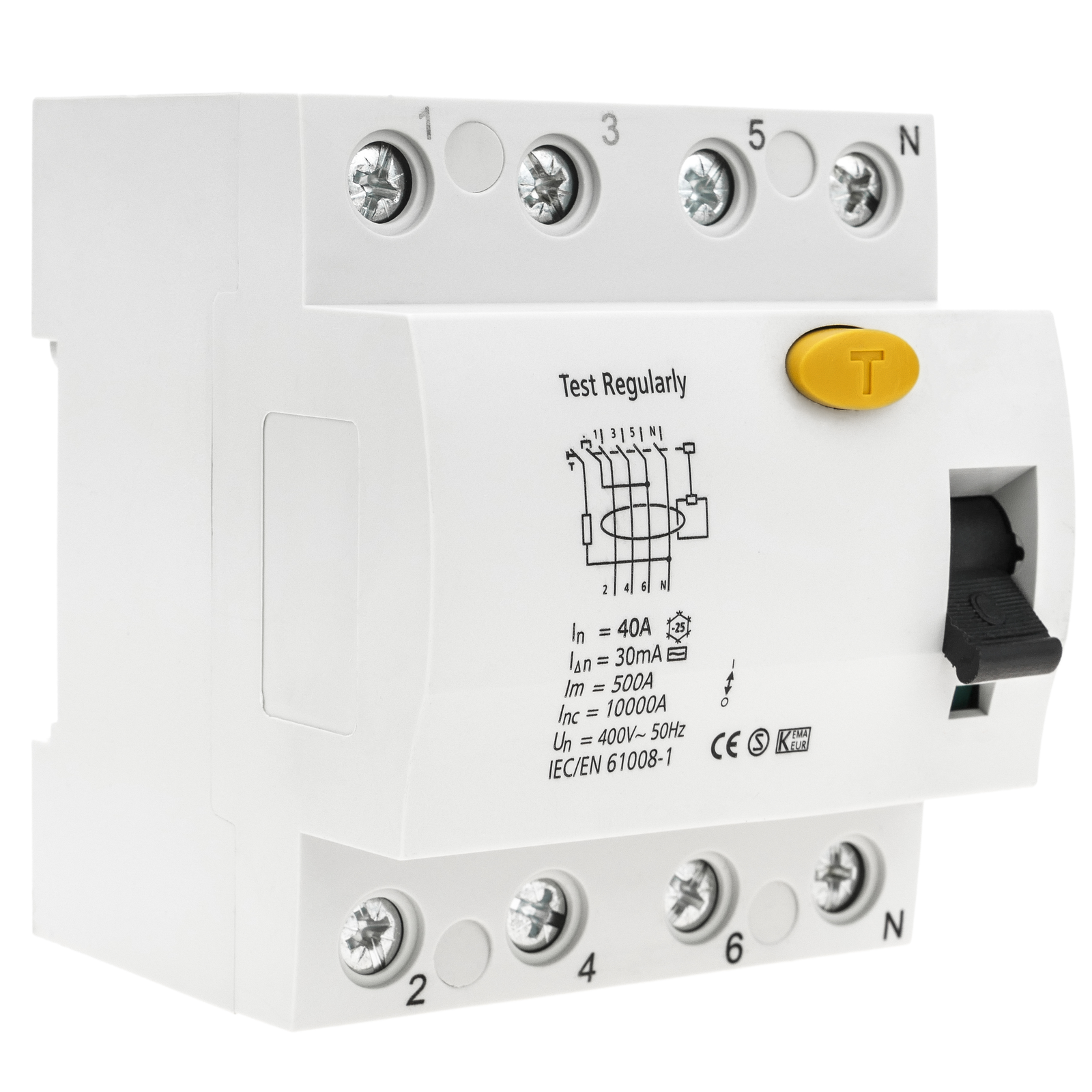 Interruptor diferencial 4P 40A 6kA - BeMatik