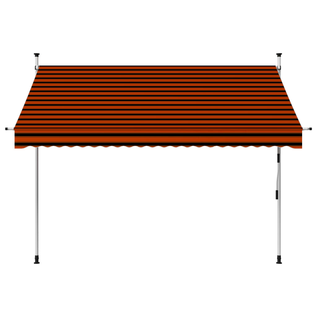Vidaxl Toldo Retráctil Naranja y Marrón Ancho 100 Cm - Protección Rayos UV