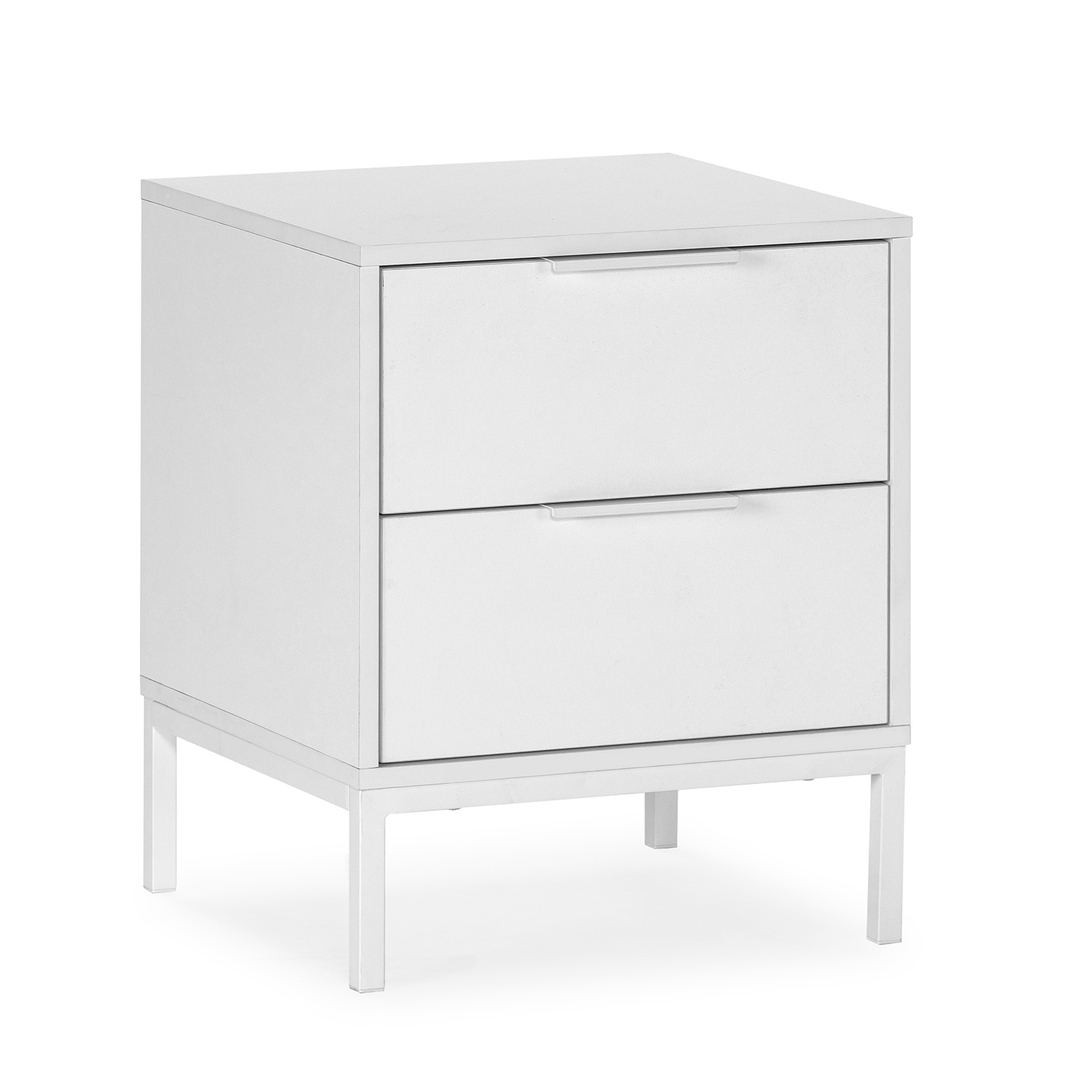 VS Venta-Stock Mesita de noche Auri 2 cajones color Blanco