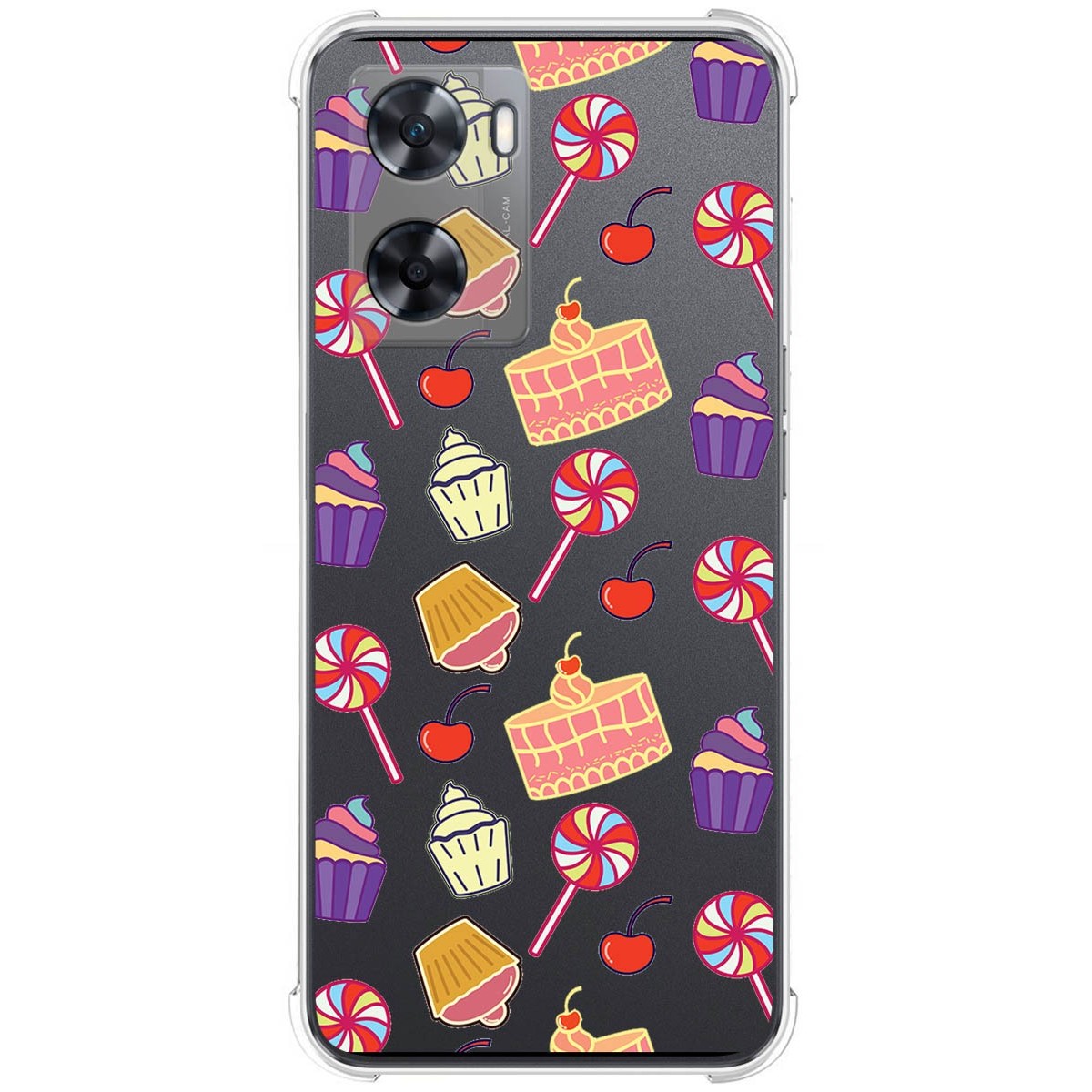 Funda Silicona Antigolpes para Oppo A57s diseño Dulces 01 Dibujos