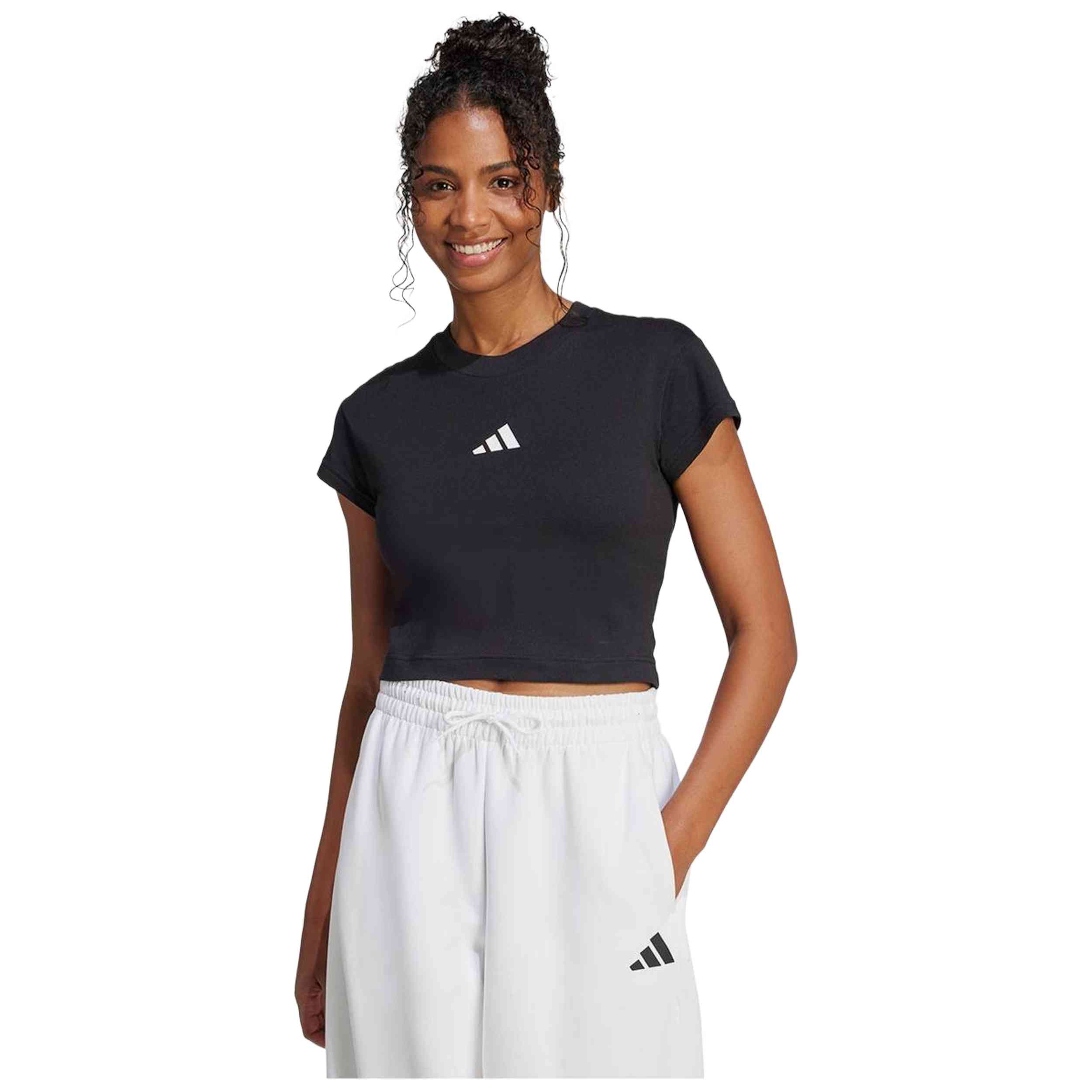 Camiseta De Manga Corta Adidas modelo JE4000 para Mujer en color Negro