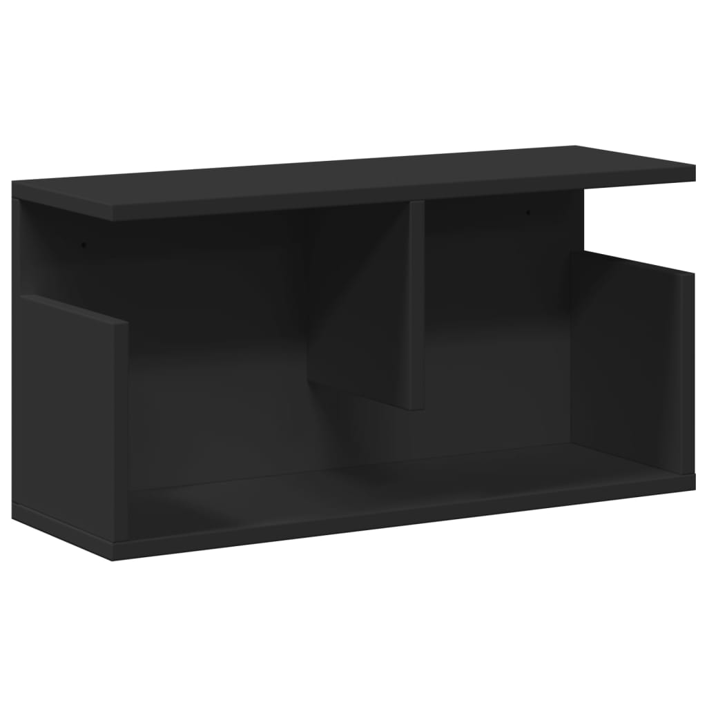vidaXL Mueble de pared madera de ingeniería negro 60x20x30 cm