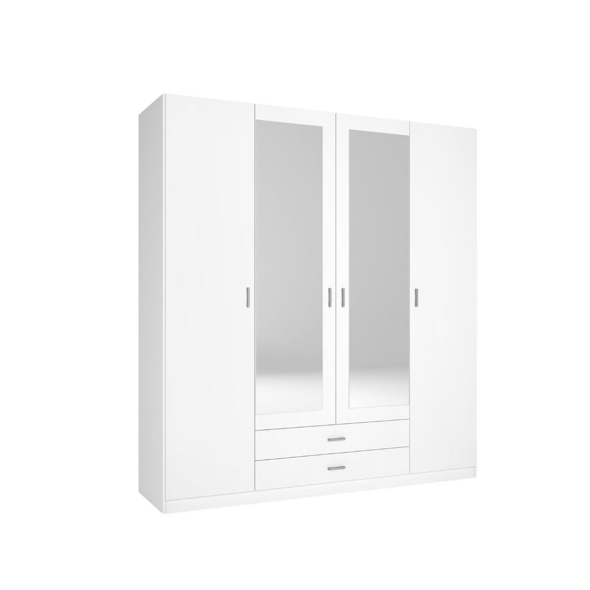 Armario Roma 4 puertas abatibles con 2 cajones 215,5x198x52,6 cm