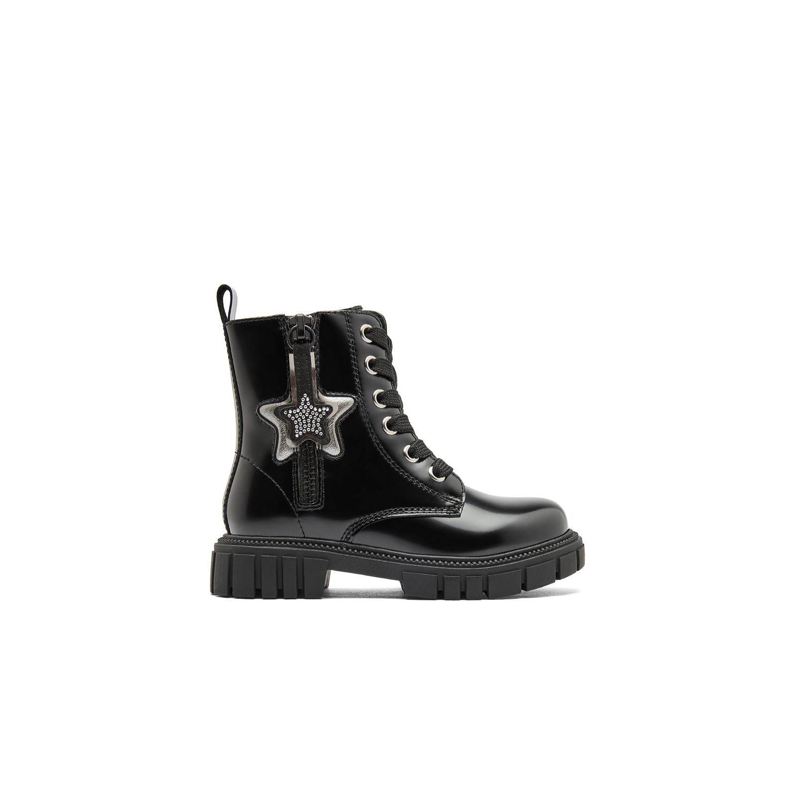 Conguitos - Botas Militares de Niña con Estrella en Gris Plomo para Niña