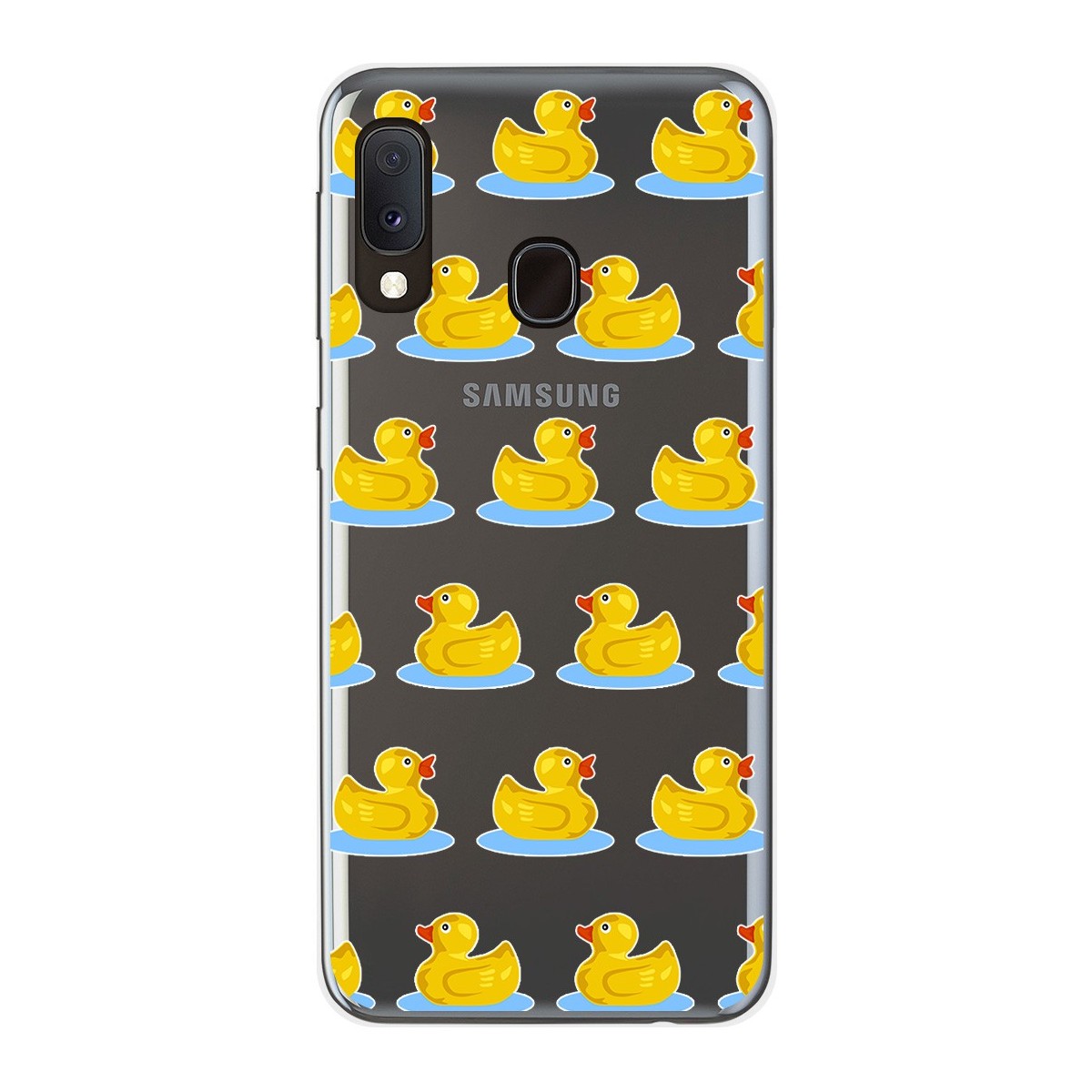 Tumundosmartphone Funda Gel Transparente para Samsung Galaxy A20e 5.8 diseño Pato Dibujos