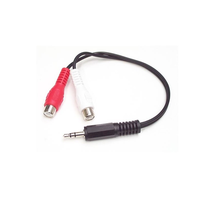 StarTech.com - Cable Convertidor Adaptador Audio 15cm Mini Jack 3,5 mm a RCA Estéreo - Conversor MUMFRCA