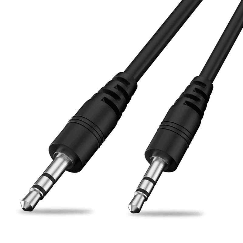 CABLEPELADO Cable Aux Jack 3.5 mm | Cable Auxiliar 3.5 mm | Macho a Macho | Compatible con Autoradio, Auriculares, Altavoz, TV, Smartphone, MP3, HiFi Receptor | Negro | 3 Metros