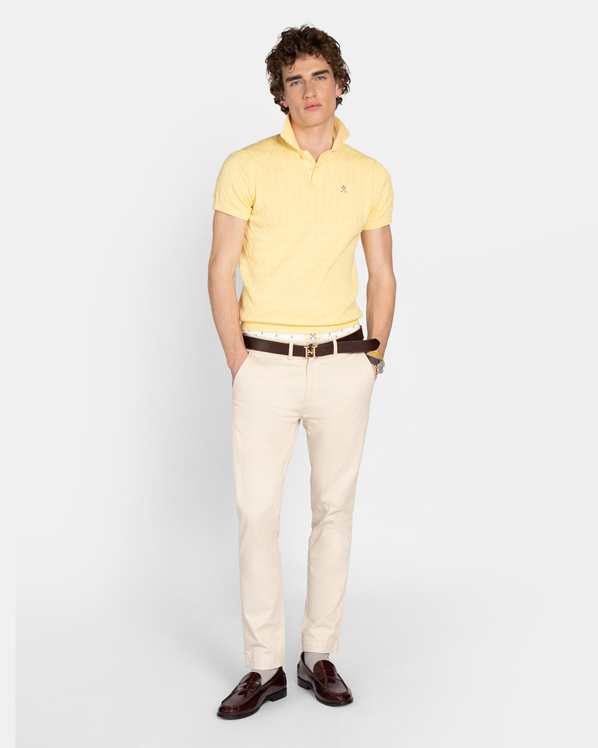 POLO CABLE KNIT