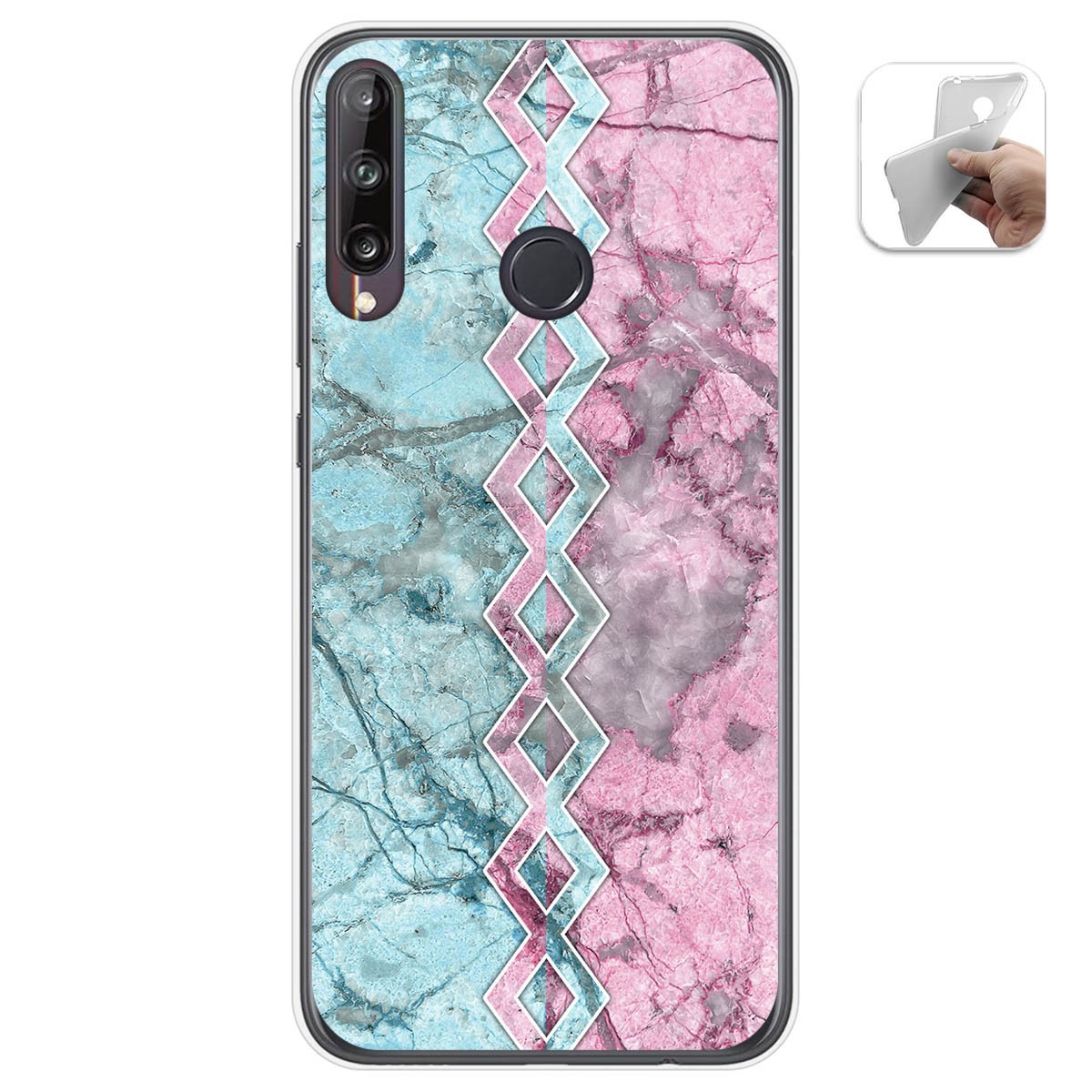 Tumundosmartphone Funda Gel Tpu para Huawei P40 Lite E diseño Mármol 08 Dibujos