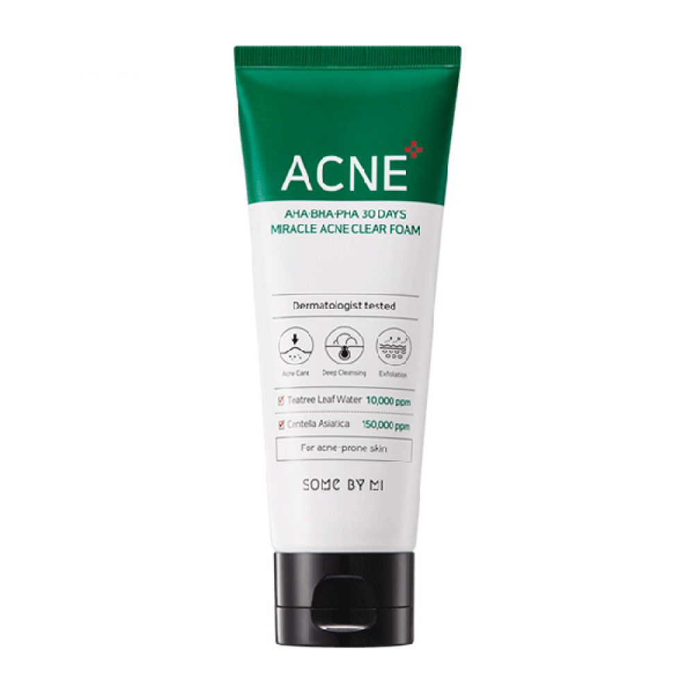 SOME BY MI -LIMPIADOR FACIAL -AHA-BHA-PHA 30 DAYS MIRACLE ACNE CLEAR FOAM
