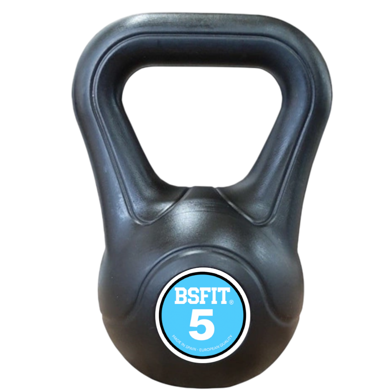 BSFIT Kettlebell Plástica Rellena Hormigón – Pesa Rusa Antideslizante Cross Training_ Funcional_ Entrenamiento en Casa y Gimnasio/set de kettlebell