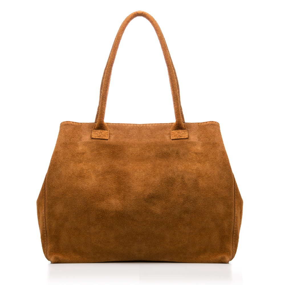 Firenze Artegiani. Annagrazia Bolso Shopper Mujer.Piel auténtica Gamuza . Made in Italy. Vera Pelle Italiana.
