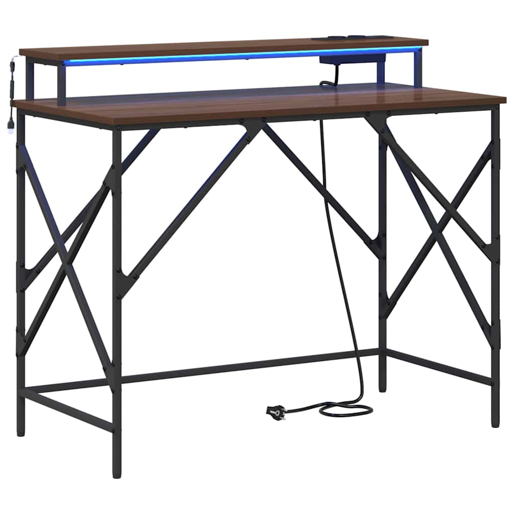 vidaXL Escritorio Roble Marrón 100 x 50 x 86,5 cm Madera de ingeniería