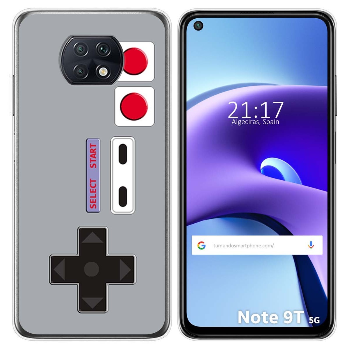 Tumundosmartphone Funda Gel Tpu para Xiaomi Redmi Note 9T 5G diseño Consola Dibujos