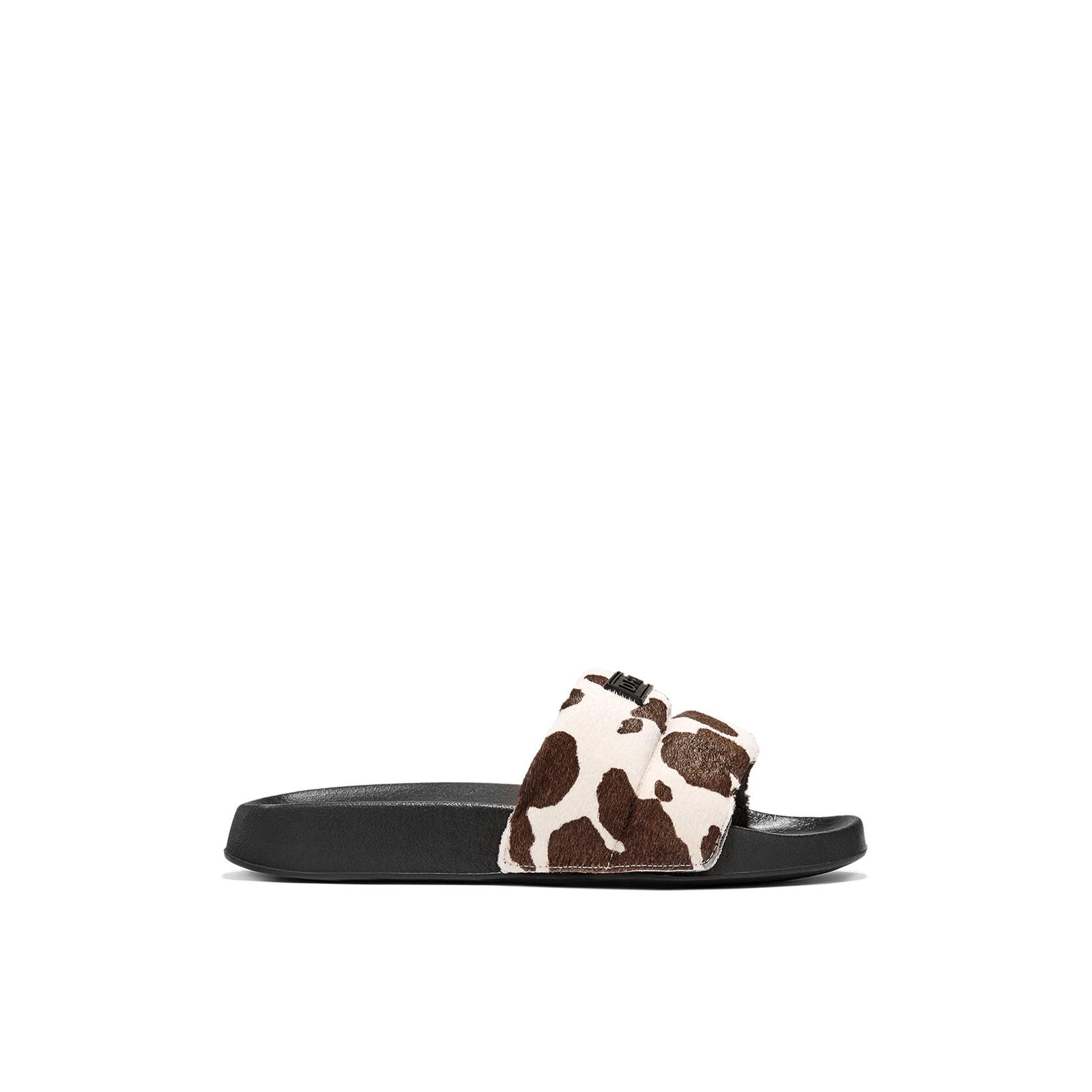D.Franklin Chanclas Ven  Mujer Piel con Estampado Animal - Sandalias deportivas planas cómodas para verano