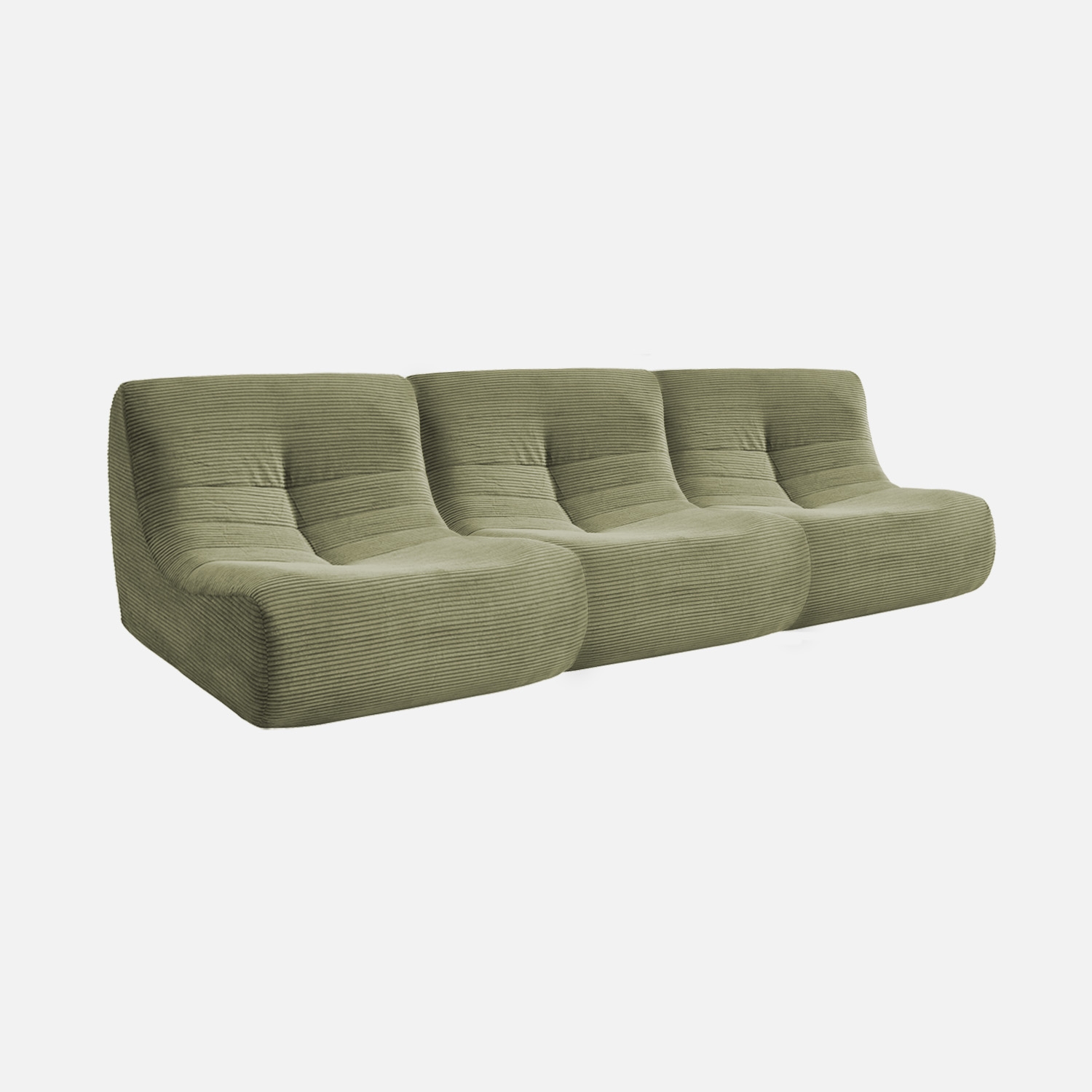 sweeek - Sofá modular de pana, 3 plazas , Sokol pana , 91x105x72