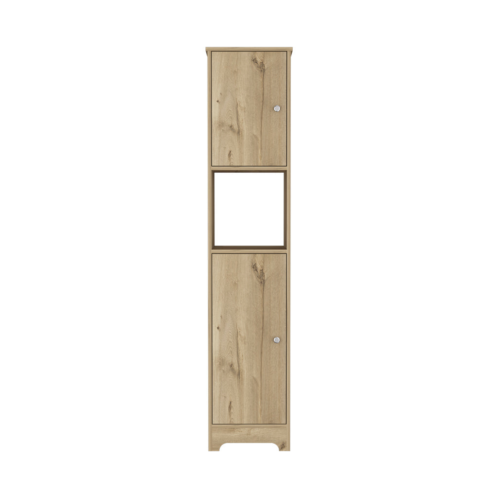 TUHOME Columna de baño Ibis con 2 puertas y 1 estante