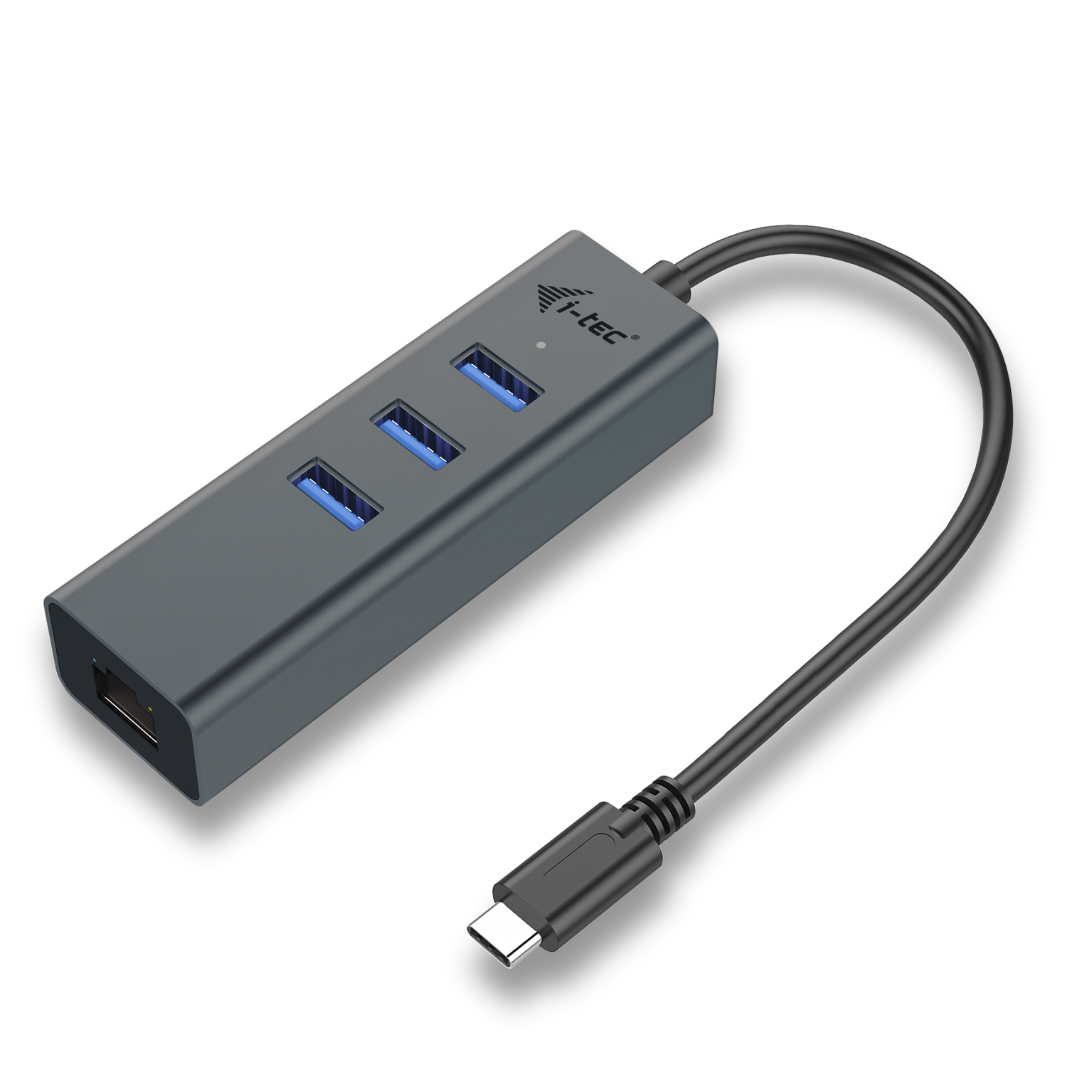 i-tec Metal Concentrador HUB USB-C Metal, dotado de 3 puertos + Adaptador Gigabit Ethernet, USB 3.1