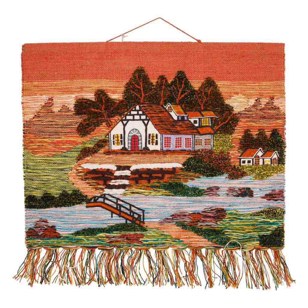Tapiz De Yute Tejido Artesano Decorativo 0x100x80cm, El mejor complemento para tu hogar