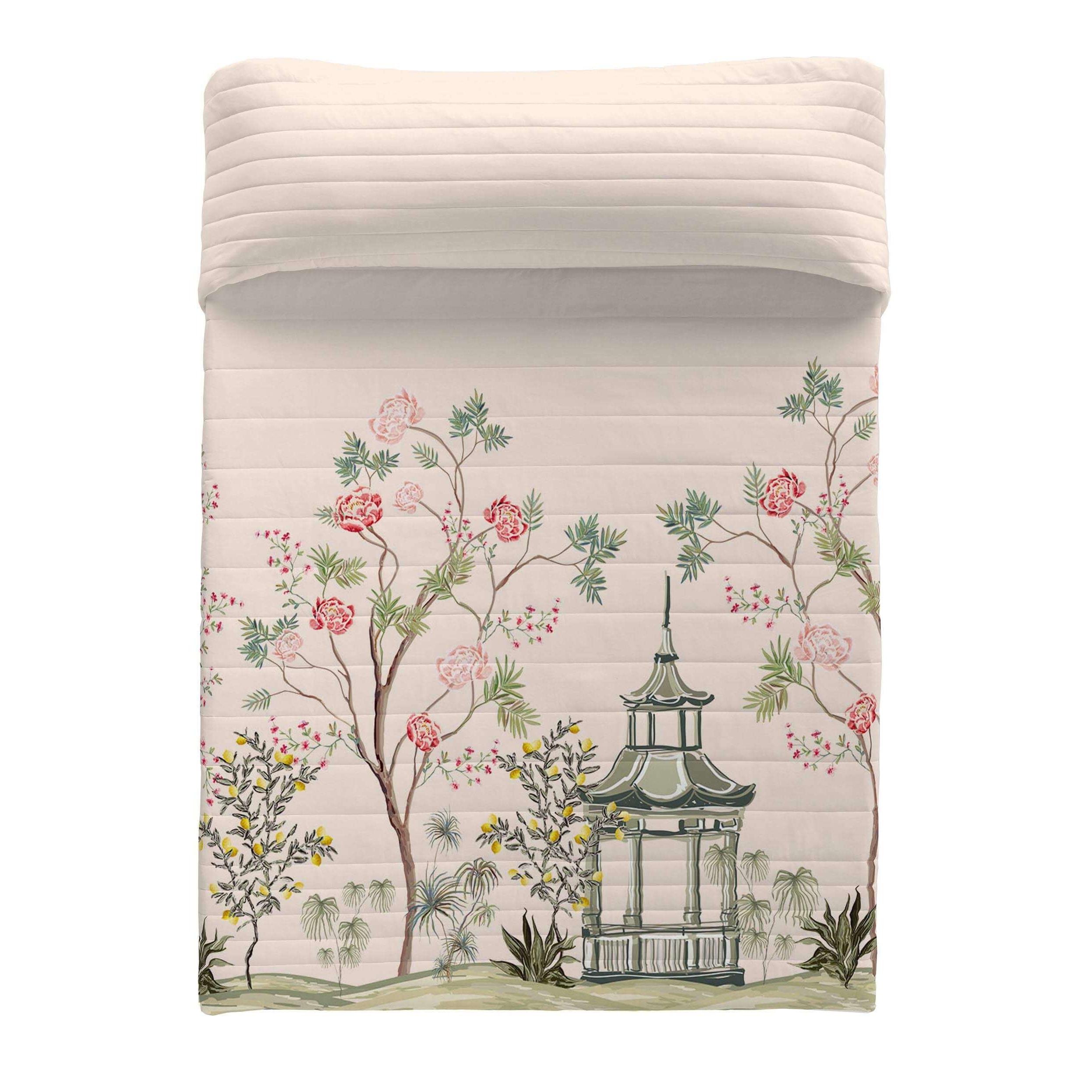 COLCHA BOUTI 100% ALGODÓN CHINESE ROSE ICEHOME FABRICADO EN ESPAÑA