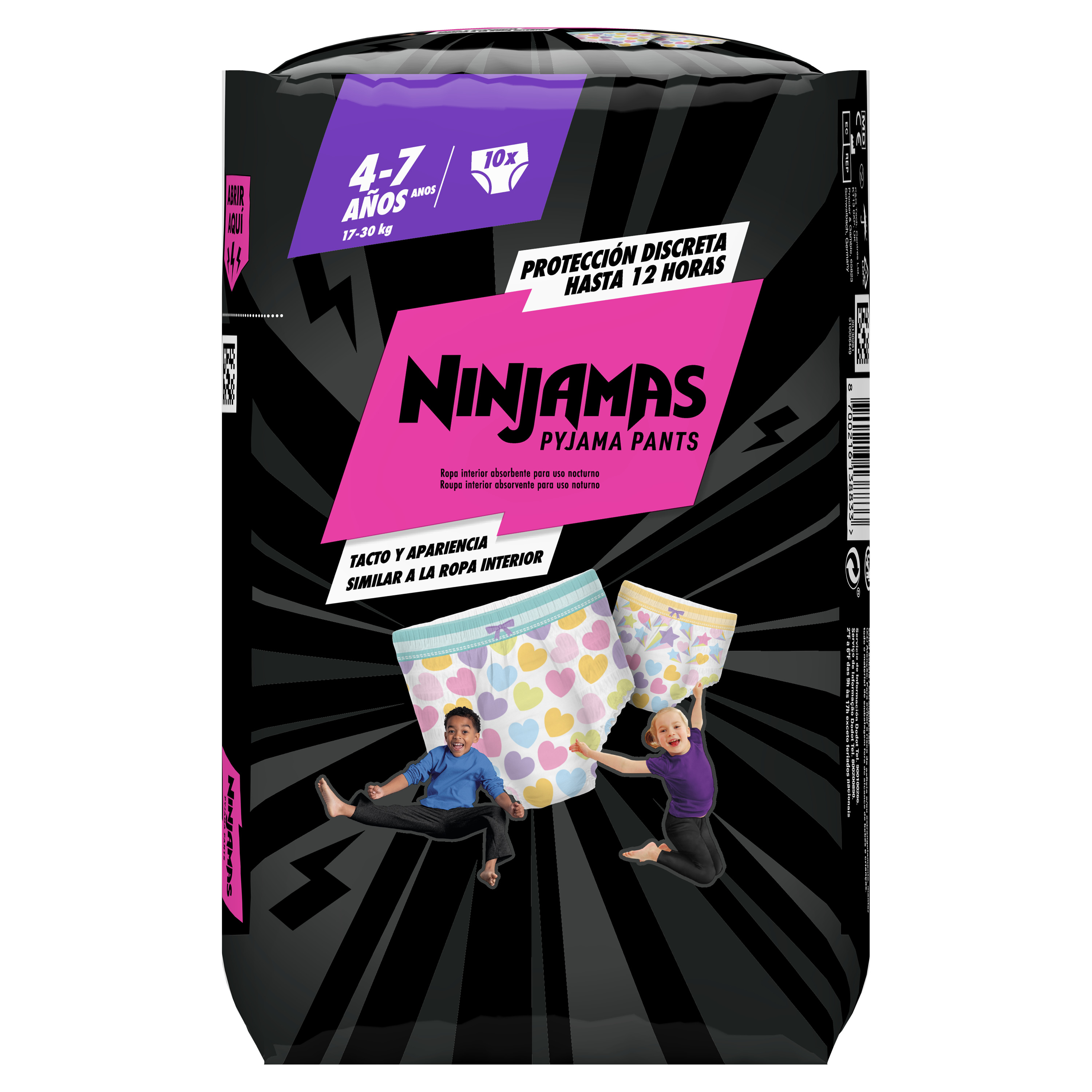 Dodot - Dodot Ninjamas Carry Pack Corazon de 4 a 12 años.