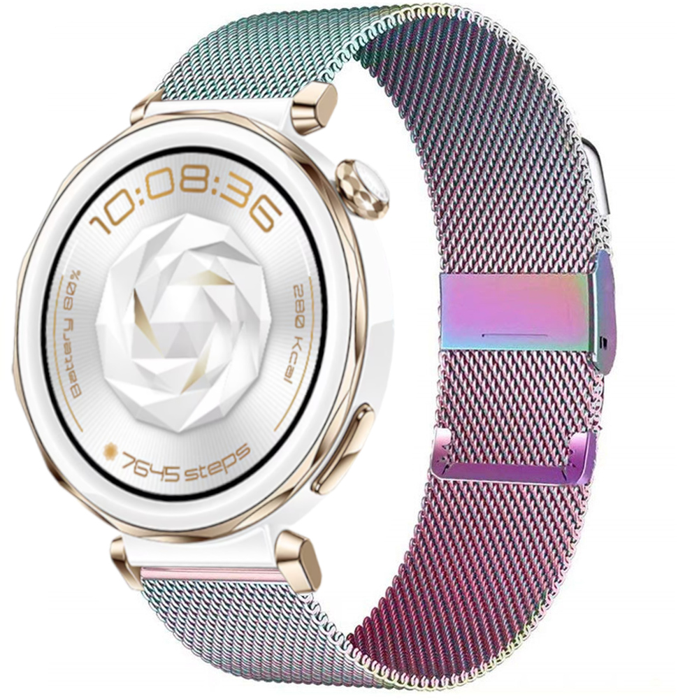 Correa Milanesa para Huawei Watch GT 5 Pro - 42mm / Watch GT 5 - 41mm / Watch GT 4 - 41mm / Garmin Venu 3S, Estilo Italiano Ancho 18mm
