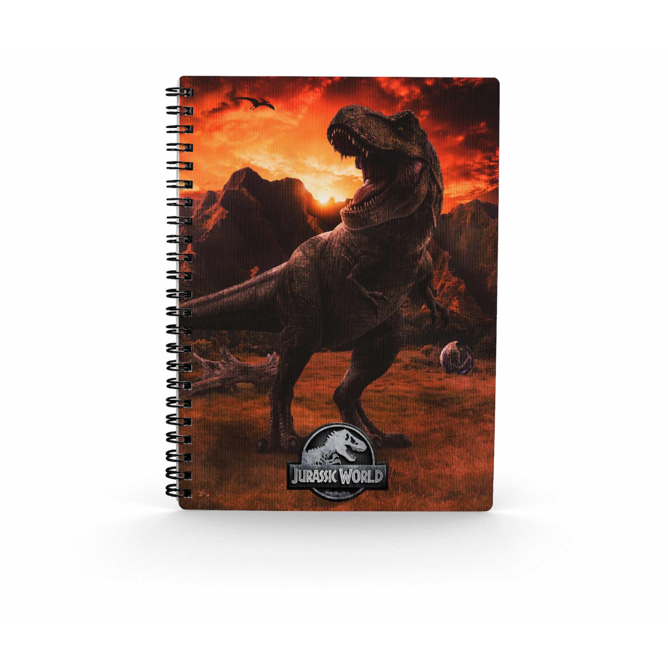 SD Toys - Libreta Efecto 3D Jurassic World Into The Wild - Tamaño A5