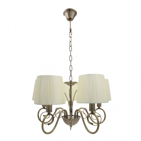 Lampara salon modelo AMSTERDAM 5xe14 Cuero Regx45x45 Cm Fabrilamp