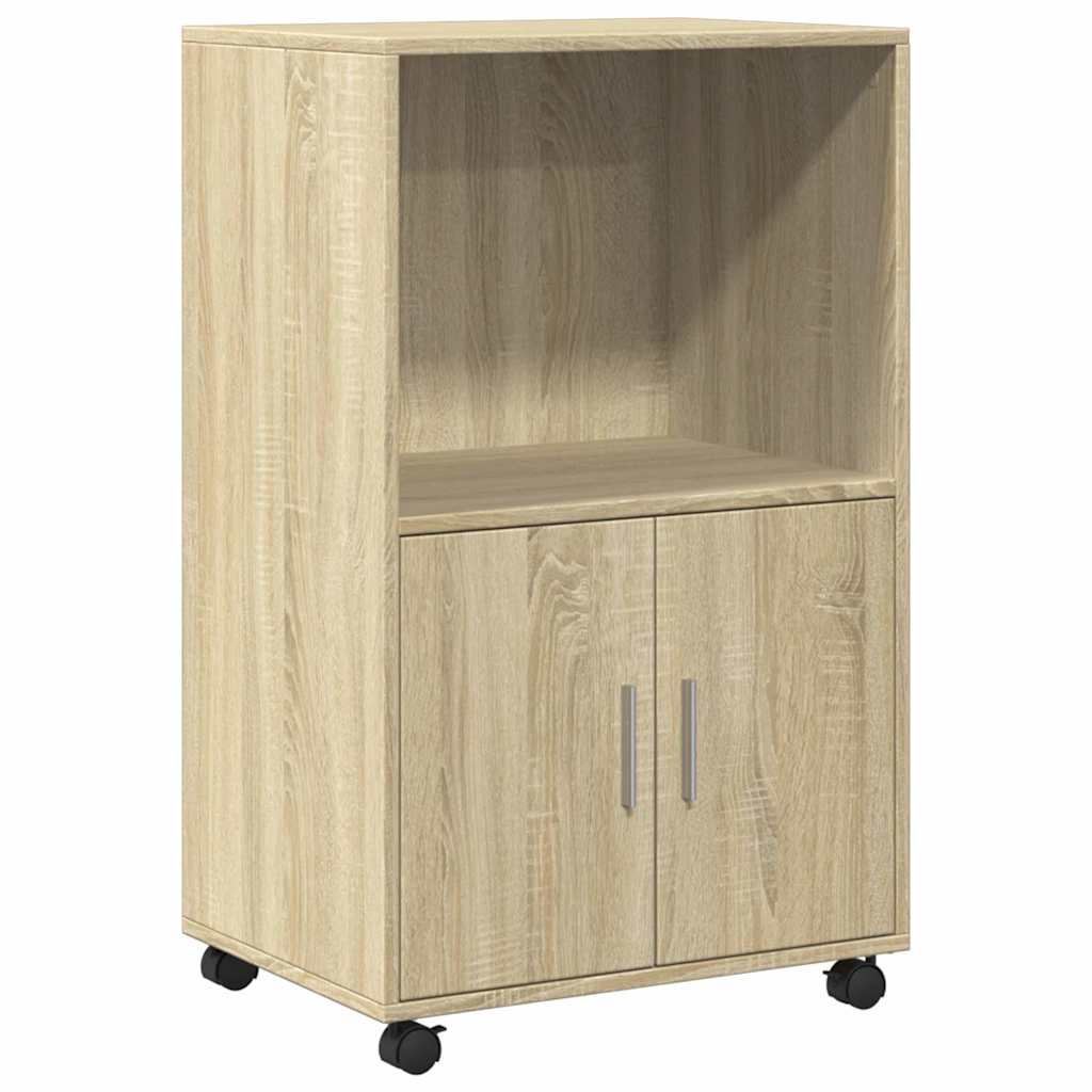 vidaXL Armario con ruedas madera ingeniería roble Sonoma 55x40x91 cm