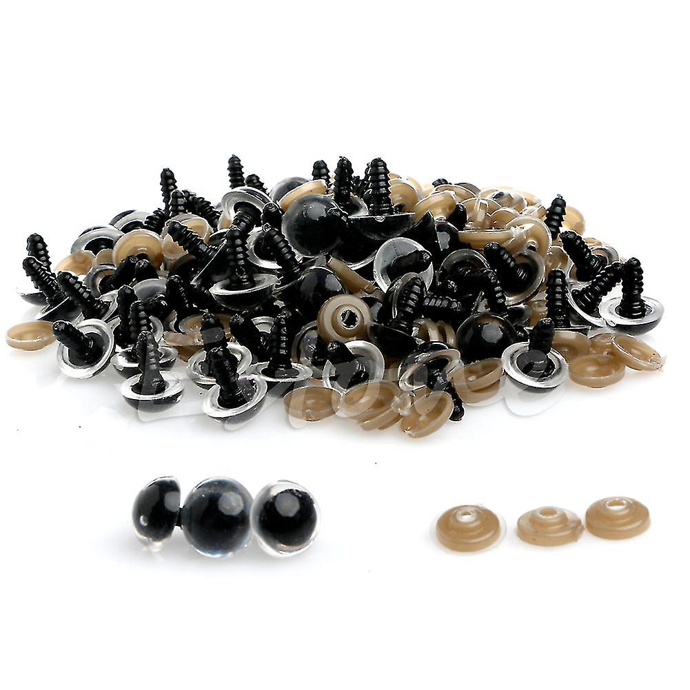 100pcs Plastic Eyes And Gasket 8mm Plastic Safety Eyes Doll Eyes For Teddy  Bear Doll Stuffed Animals Puppet Doll Making