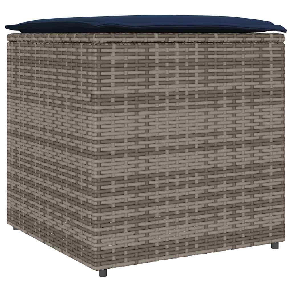 vidaXL Caja de cojines 50 x 50 x 50 cm ratán sintético