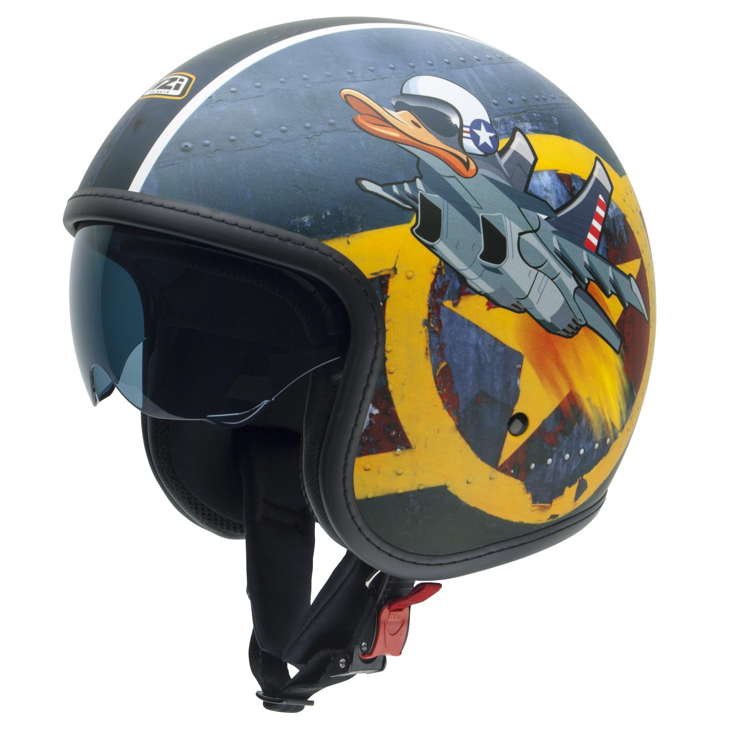 NZI Casco de Moto Jet Rolling 4 Sun - Apariencia Personalizada - Homologación UNECE R.22.05