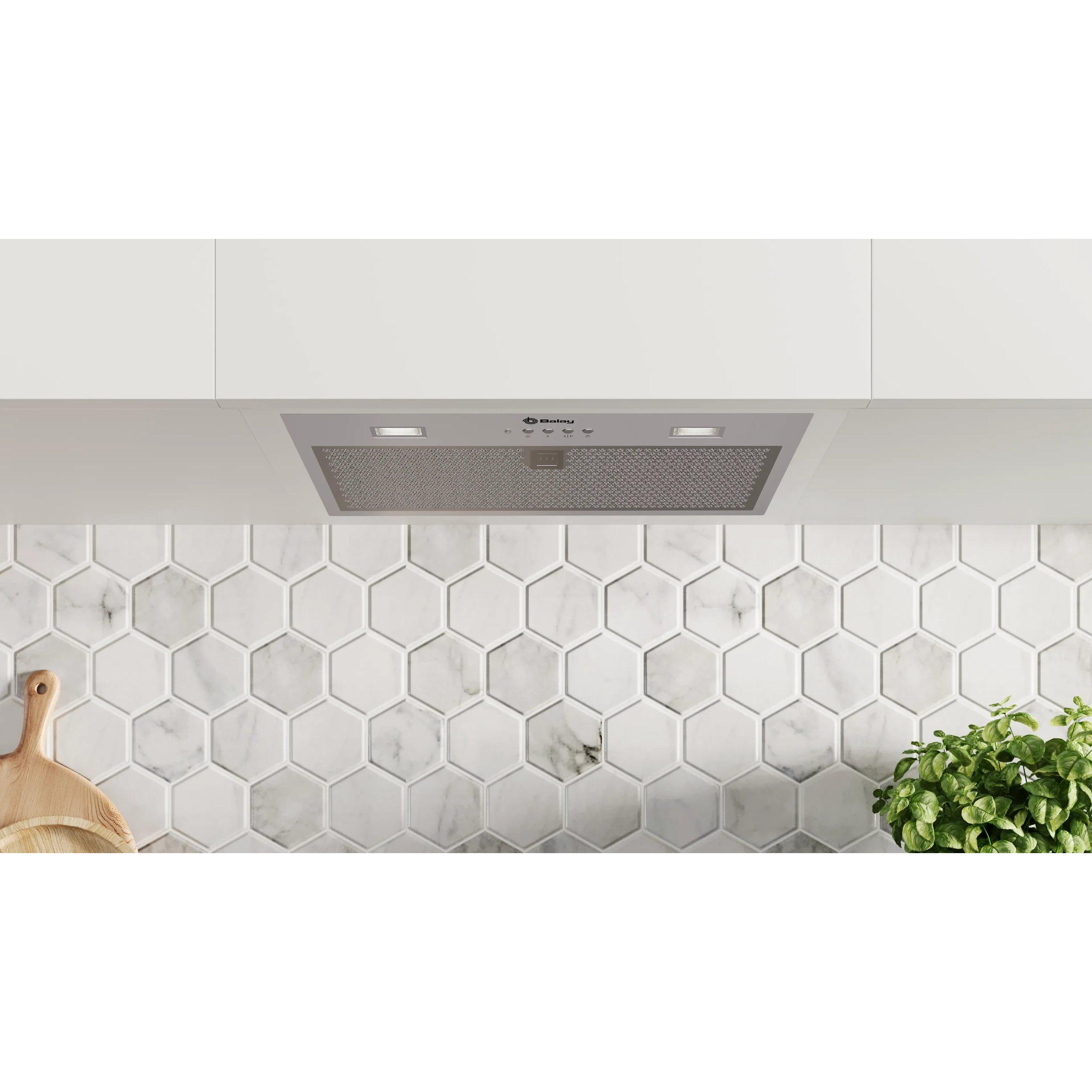 Campana Grupo Filtrante BALAY 3BF356EX 52cm 740m³/h Clase B Inox  | Módulos de integración, Encastrable, Control electrónico, 62dB, Niveles Extracción 4