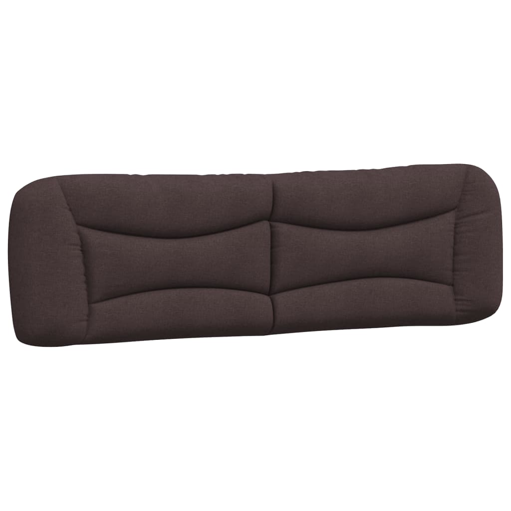 vidaXL Cabecero de cama acolchado Hvar tela marrón oscuro 180 cm