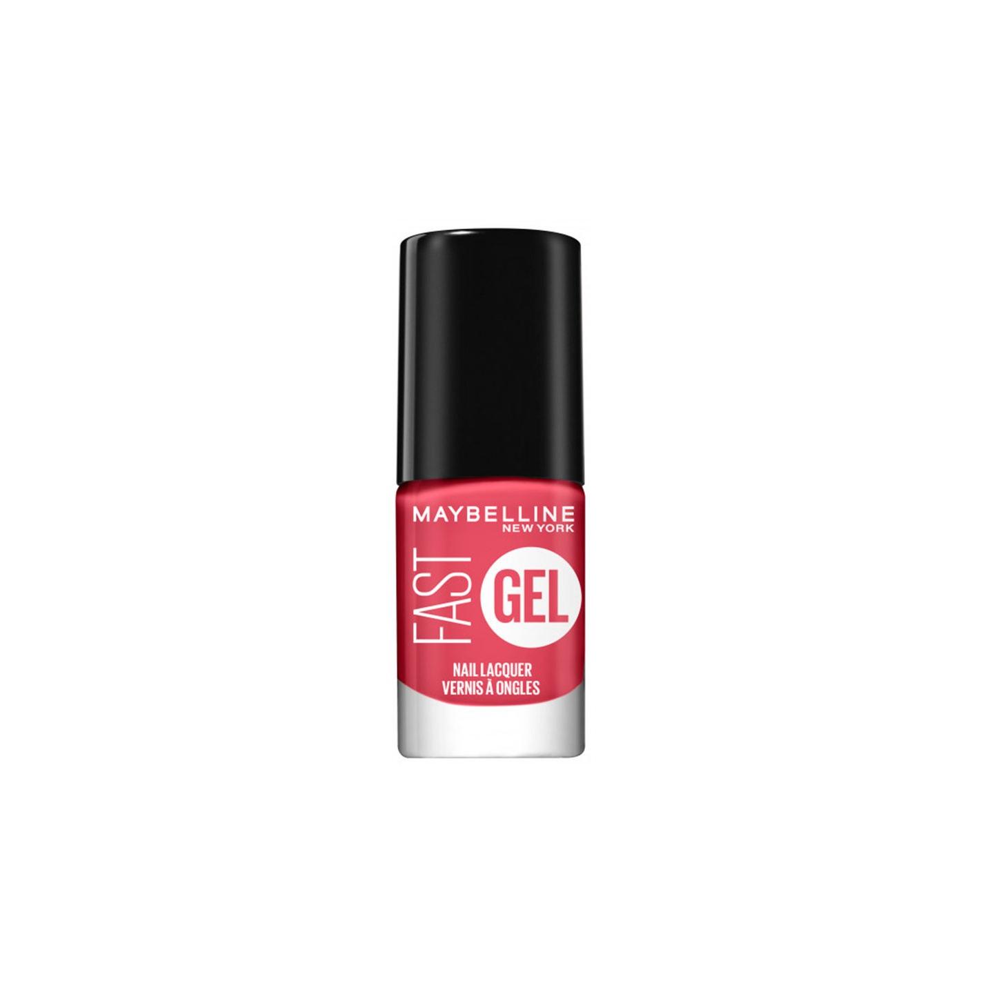 Maybelline New York Fast Gel Nail Lacquer #06-orange Shot Esmalte de Uñas Efecto Gel 10 Ml