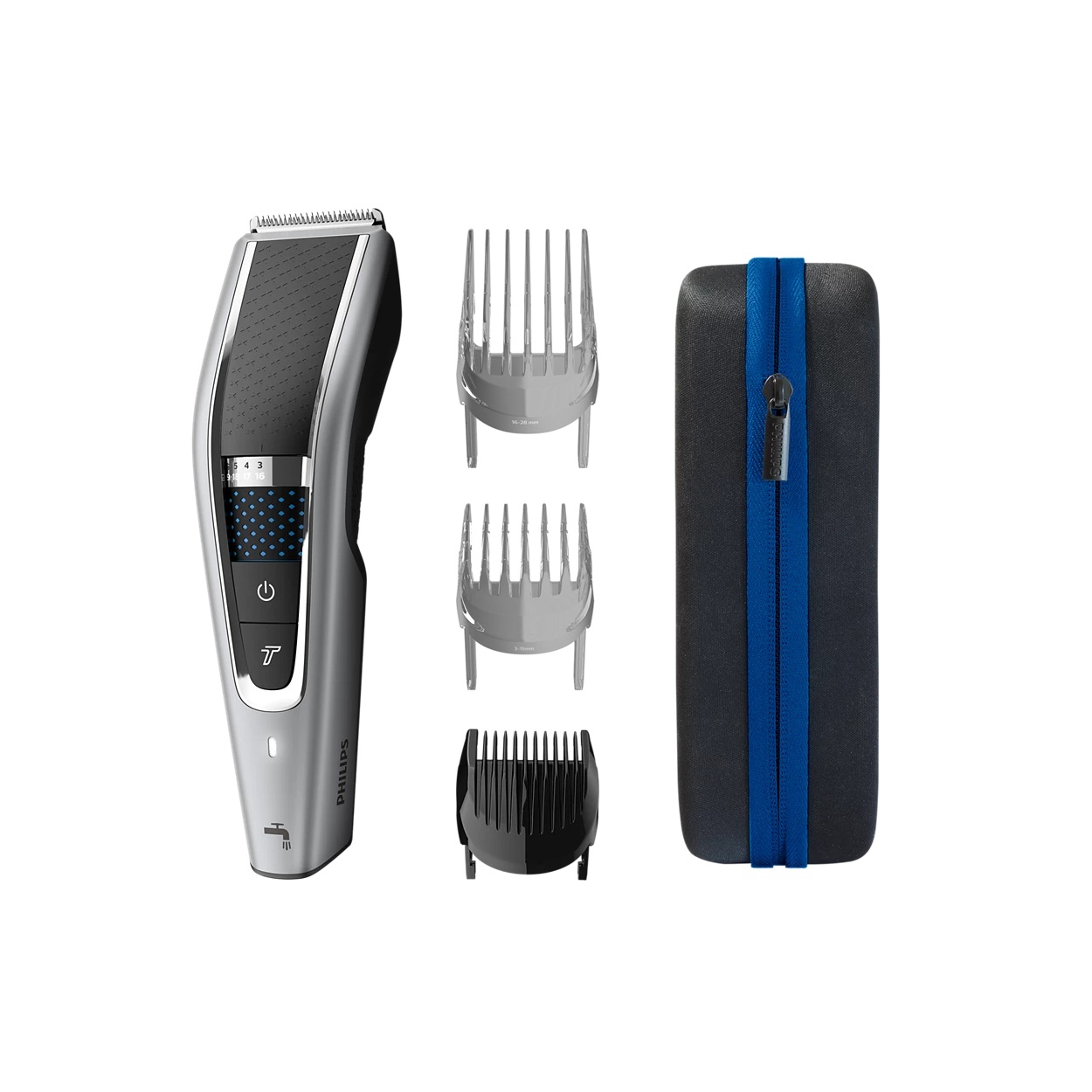 PHILIPS HC5650/15 Cortapelos lavable  Hairclipper series 5000 con 28 posiciones, Ajuste longitud 0,5 mm., hasta 28mm.,  90 min. de uso