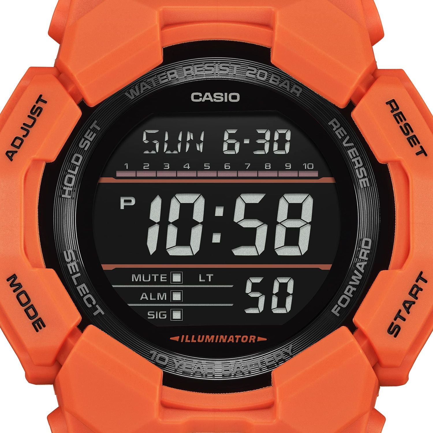 ​reloj deportivo hombre Casio G-Shock  GD-010-4JF JDM 51.9mm  200m WR 10 años de batería correa de silicona JDM (mercado interior japonés)
