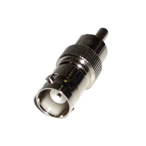 CABLEPELADO Adaptador BNC hemra a Macho| BNC/RG59-H a RCA-M | Compatible con Cámara de Seguridad de CCTV/Sistemas de Vigilancia DVRs Camaras Switchers TV | Niquelado