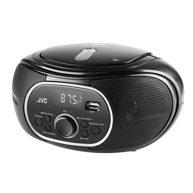 Reproductor de radio JVC Boombox negro RD-E221B