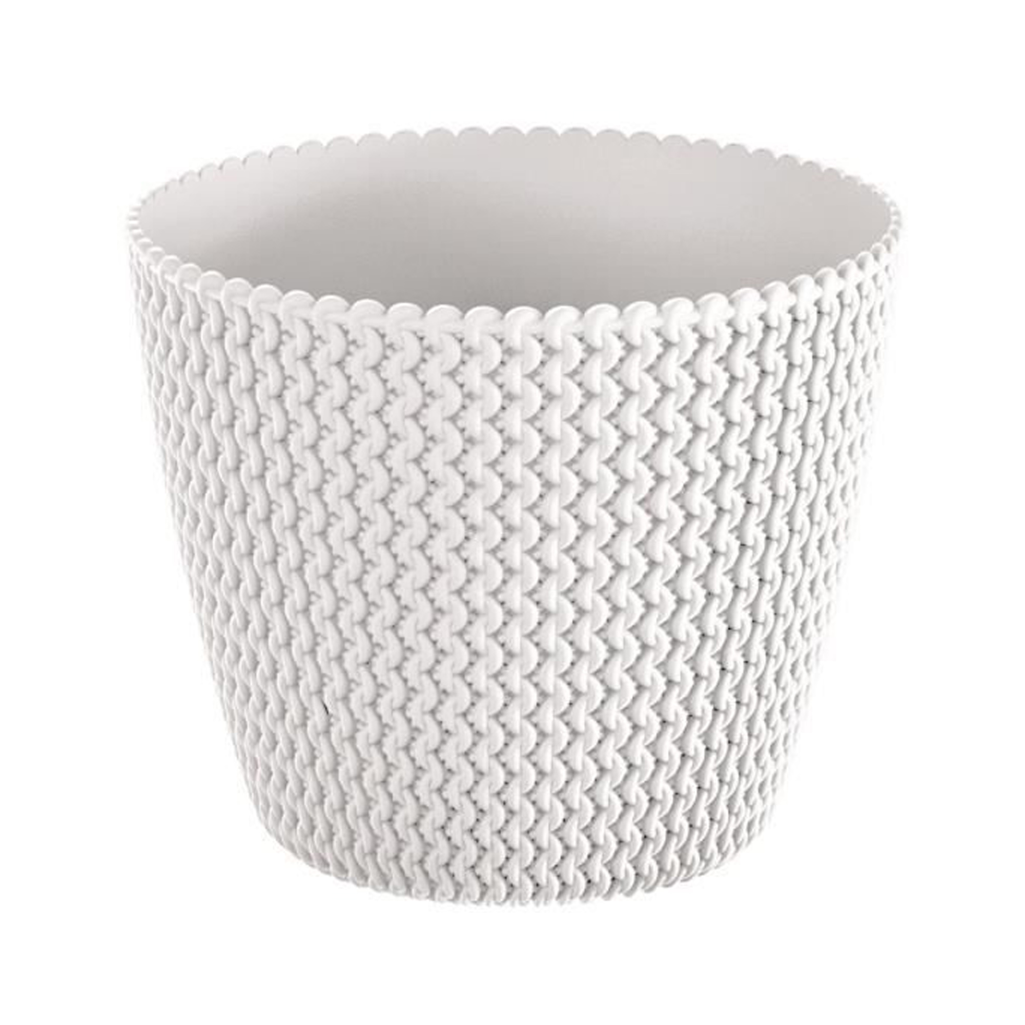 Maceta redonda 18,6L PROSPERPLAST Splofy de plastico en color gris, Ø34,1 x 28,9 cm