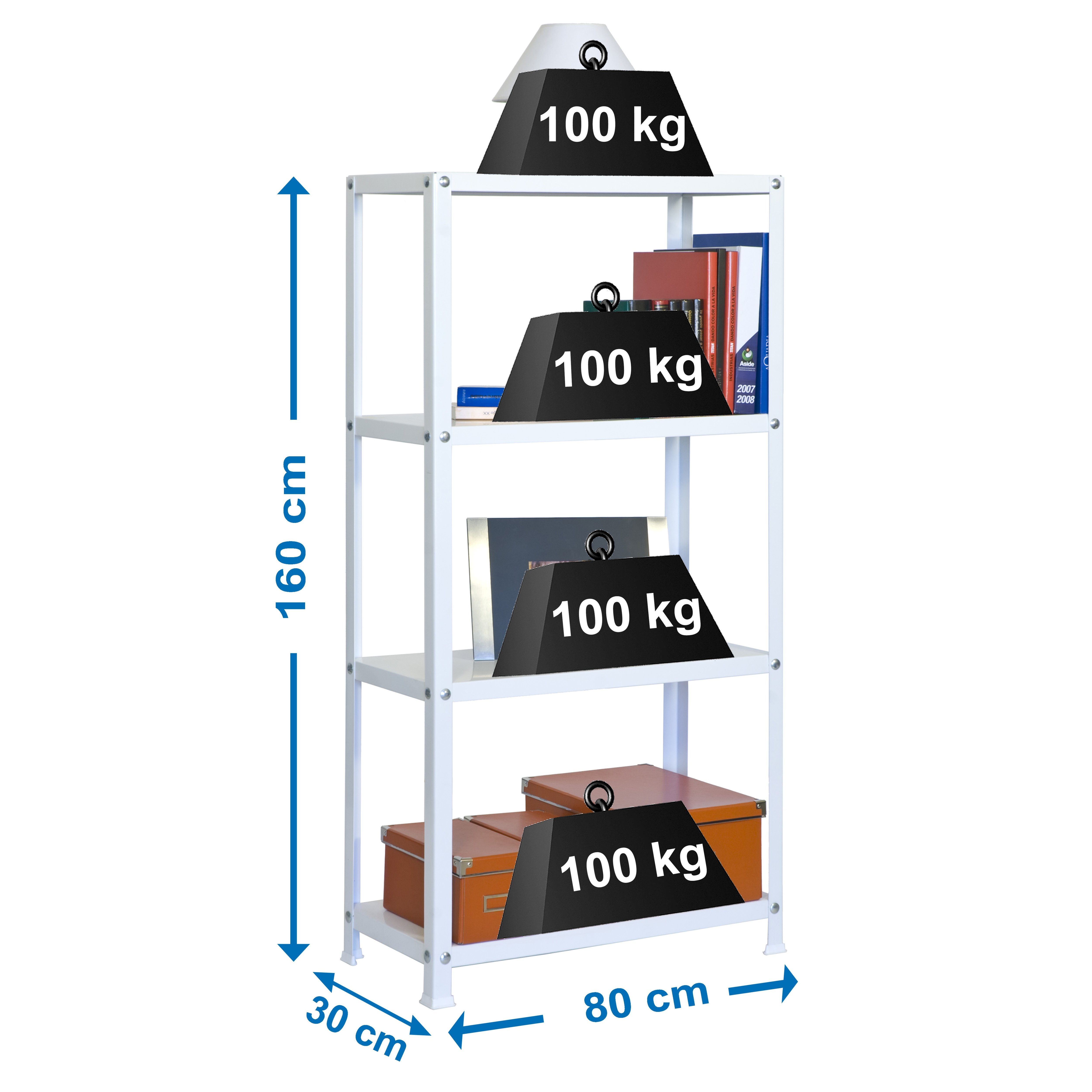 Estantería SIMONRACK Simonhome classic mini 4/300 blanco/blanco