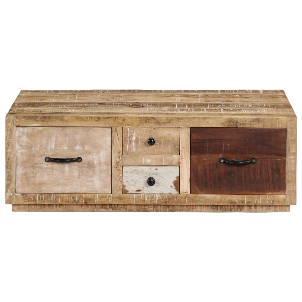 vidaXL Mesa de centro de madera maciza de mango 90x60x30 cm Mesita de Salón o Comedor o Auxiliar Mesa de Café Meuble Salón
