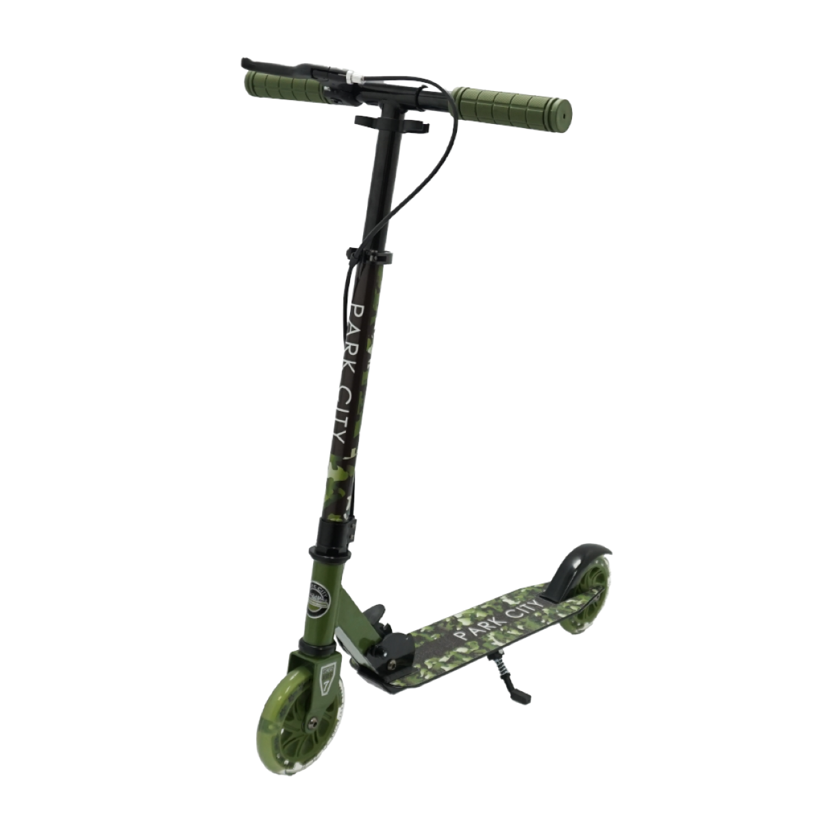 PARK CITY SCOOTER 125 CAMUFLAJE VERDE CON FRENO DE MANO Y RUEDAS CON LUCES