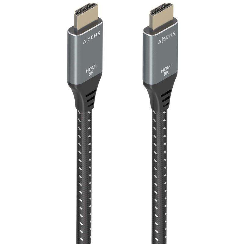 Cable Aisens HDMI V2.1 Ultra Alta Velocidad / HEC 8K@60Hz 48Gbps, A/M-A/M, Gris/Negro, 7.0m